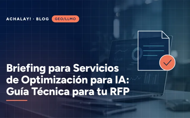 Briefing para Servicios de Optimización para IA: Guía Técnica para tu RFP