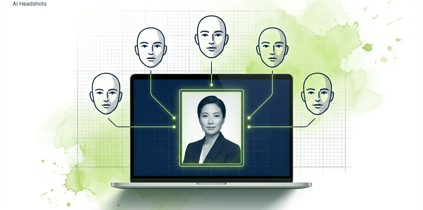Headshots profesionales con IA desde 5 fotos de tu rostro – Prompt optimizado con instrucciones de iluminación para Midjourney