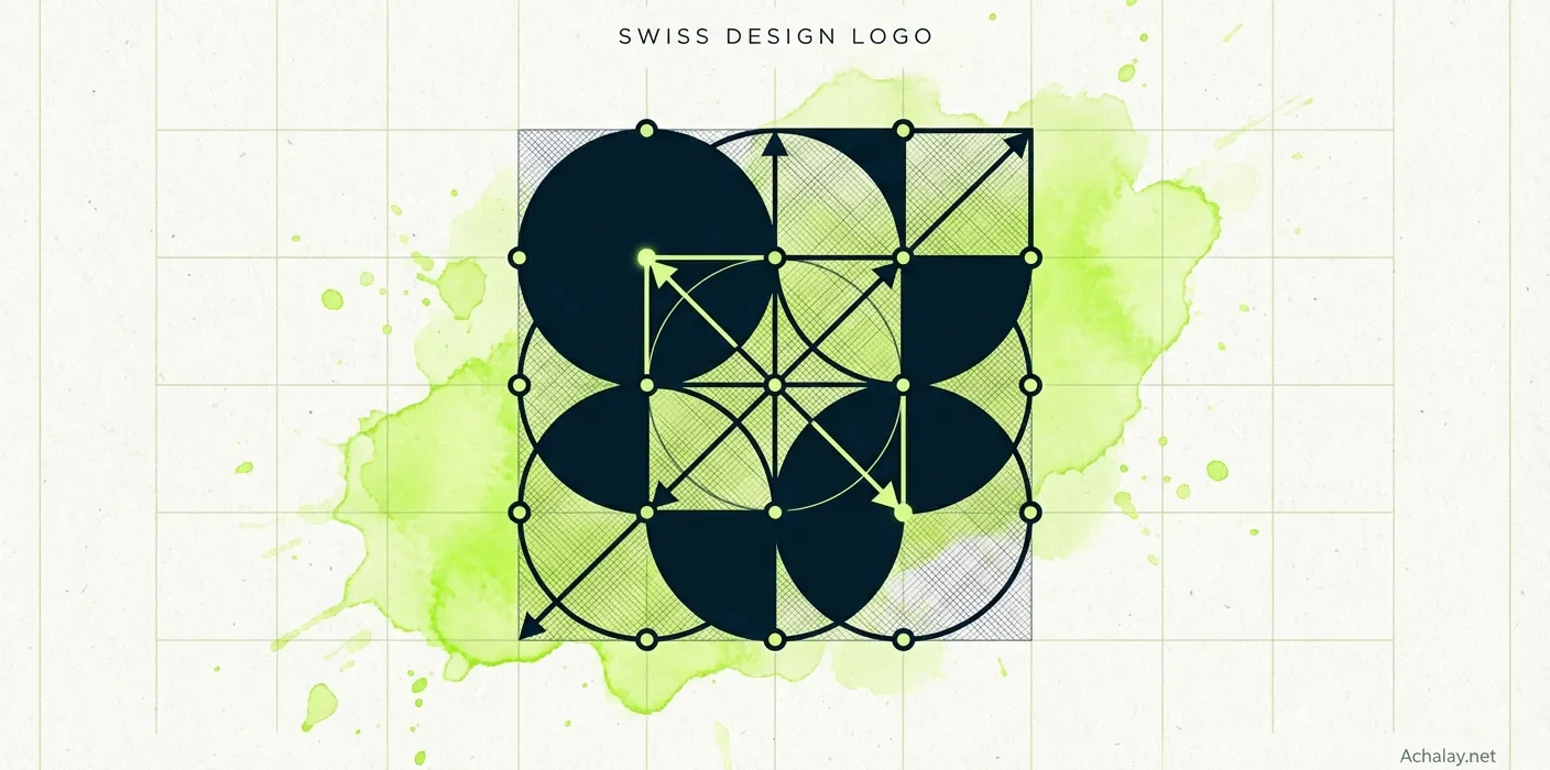 Logo minimalista estilo Swiss Design – Solo necesitas tu marca y 3 valores clave
